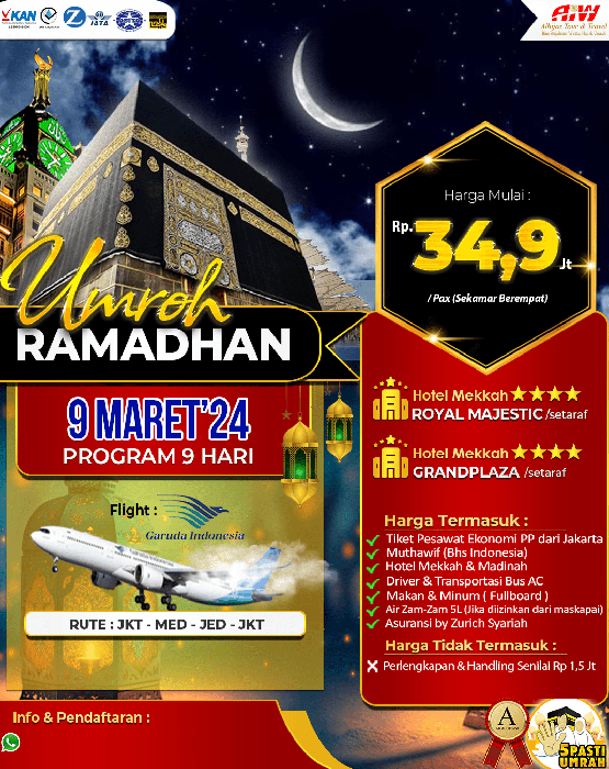 Umroh Ramadhan 34,9 Jt